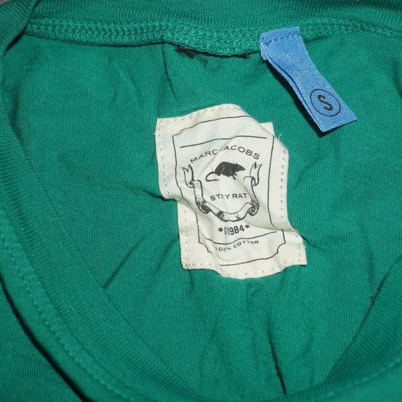 Marc Jacobs Green Stinky Rat Tshirt Small - Picture 2 of 3